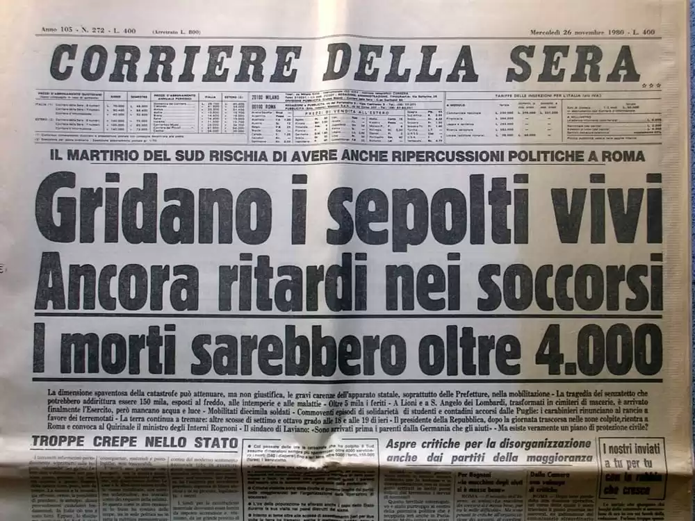 terremoto dell'80