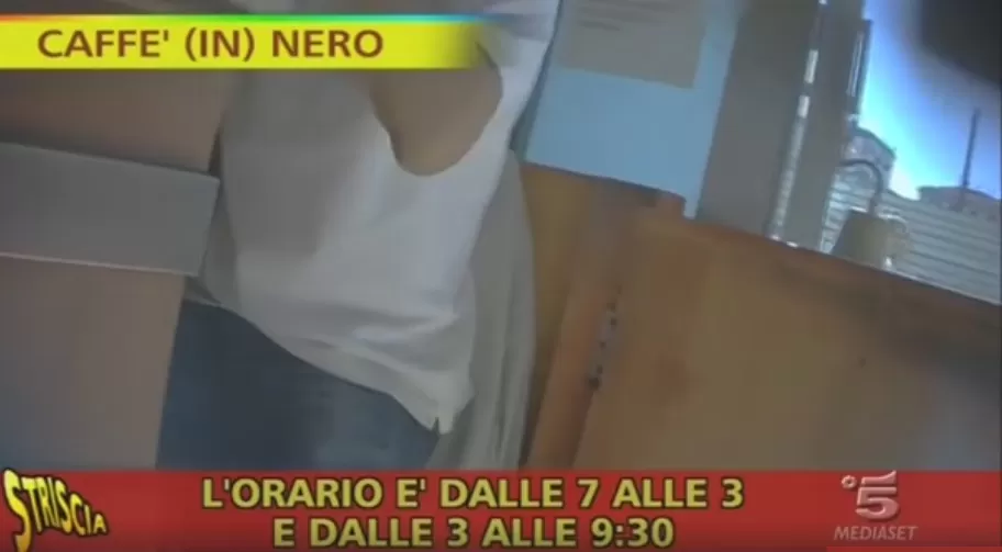 Luca Abete, Napoli, barista, lavoro nero, Striscia la Notizia