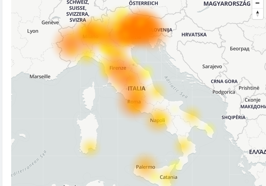 9 giugno, problemi di connessione con Wind disagi in gran parte d'Italia