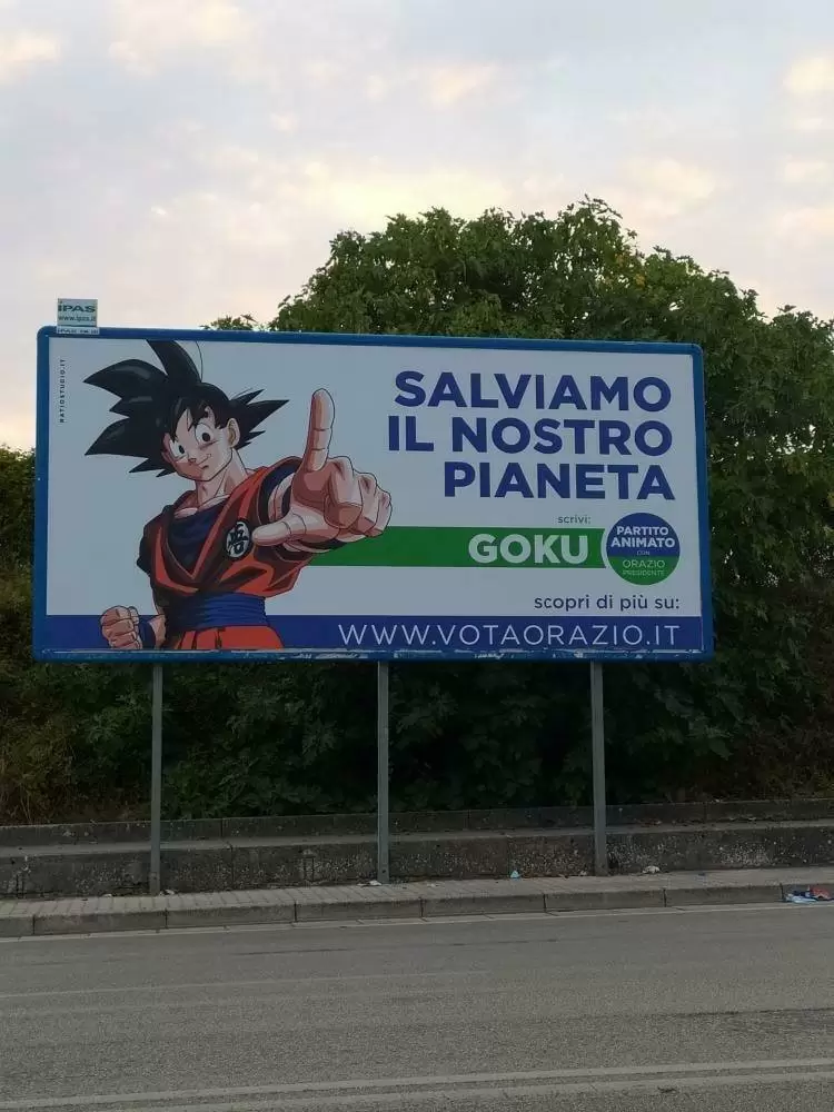 elezioni-regionali-caserta-manifesti-goku-sailor-moon