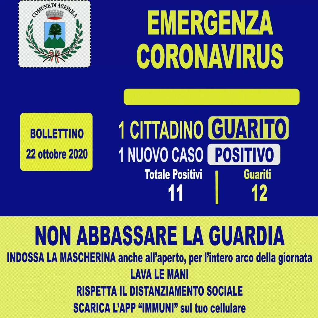 covid-agerola-nuovo-caso-positivo-guarito-22-ottobre