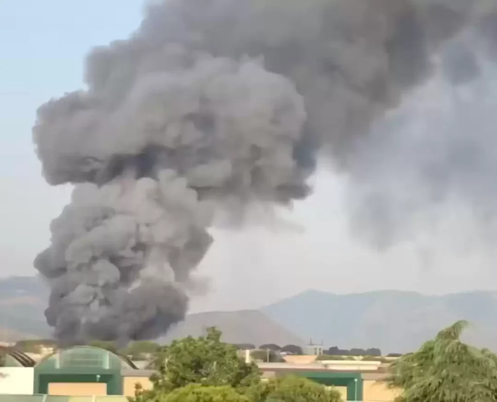 incendio marcianise oggi