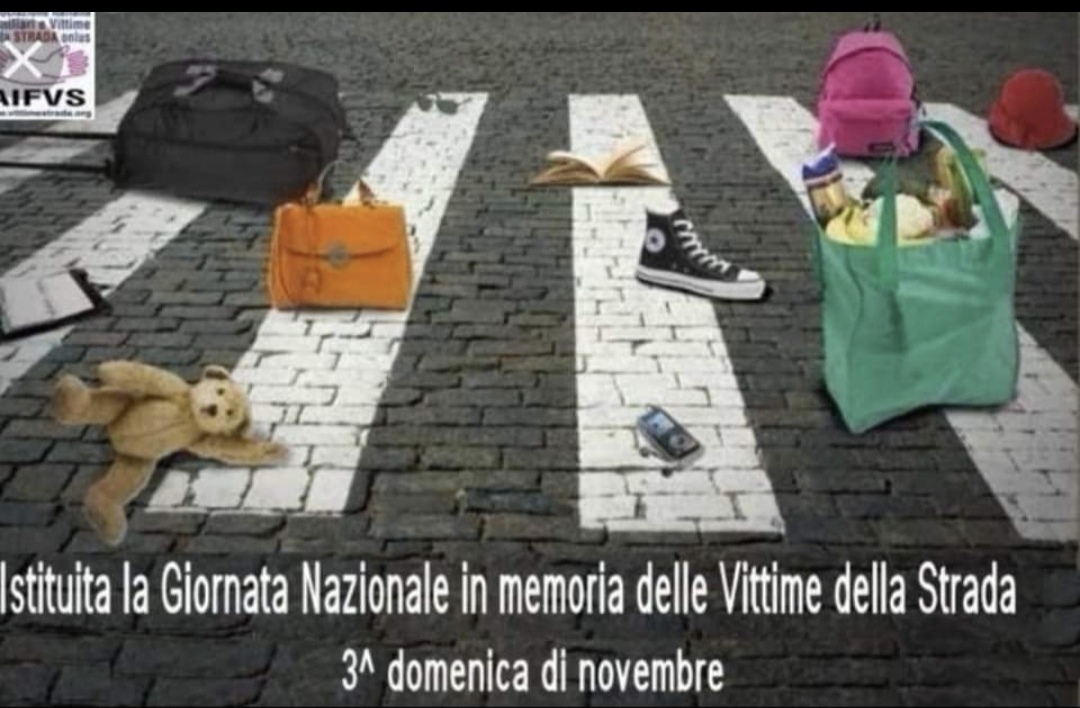 Giornata mondiale vittime strada 21 novembre