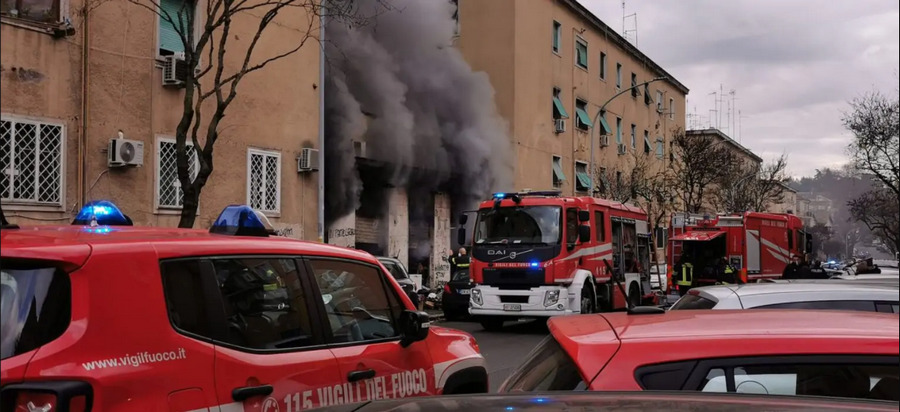 incendio Roma magazzino 28 gennaio