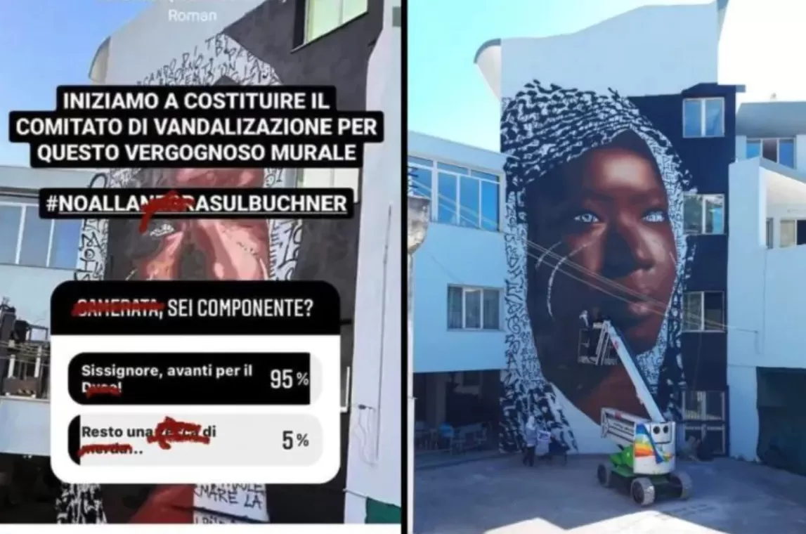 ischia insulti razzisti murale Jorit