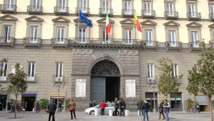 napoli allagato palazzo consiglio