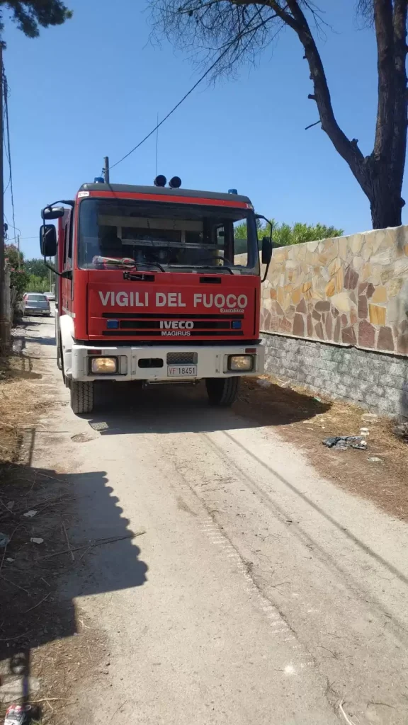 incendio villetta pescopagano