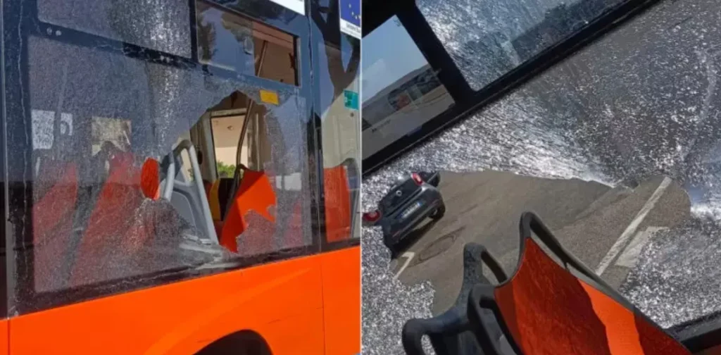 napoli lancia catenaccio contro bus