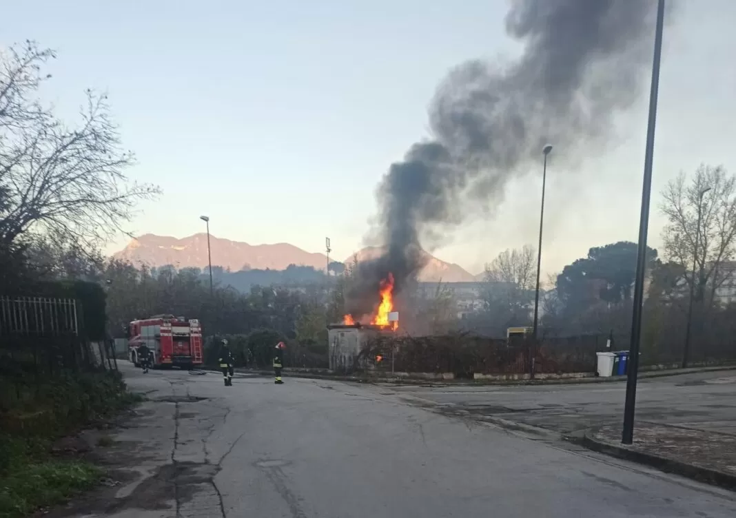 incendio atripalda cabina enel