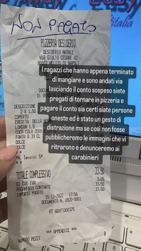 melito non pagano conto pizzeria