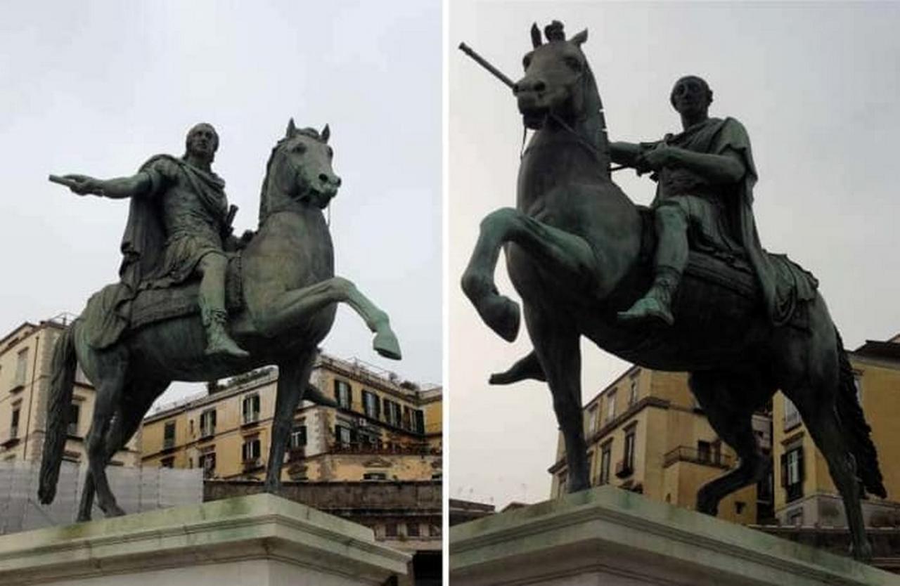 napoli-imbratta-statue-piazza-plebiscito-minorenne