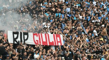 stadio maradona striscione giulia tramontano