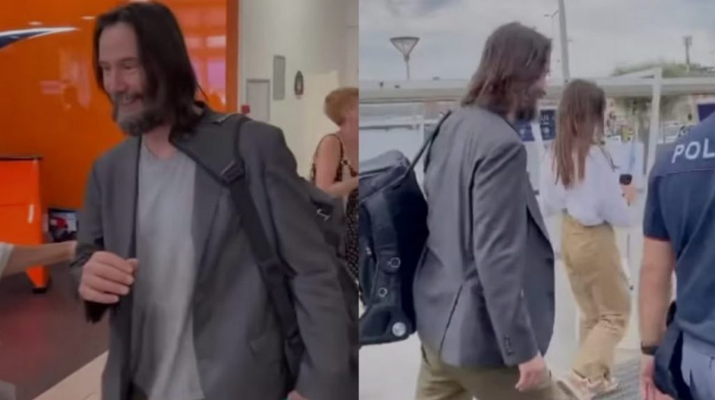 Keanu Reeves aeroporto napoli