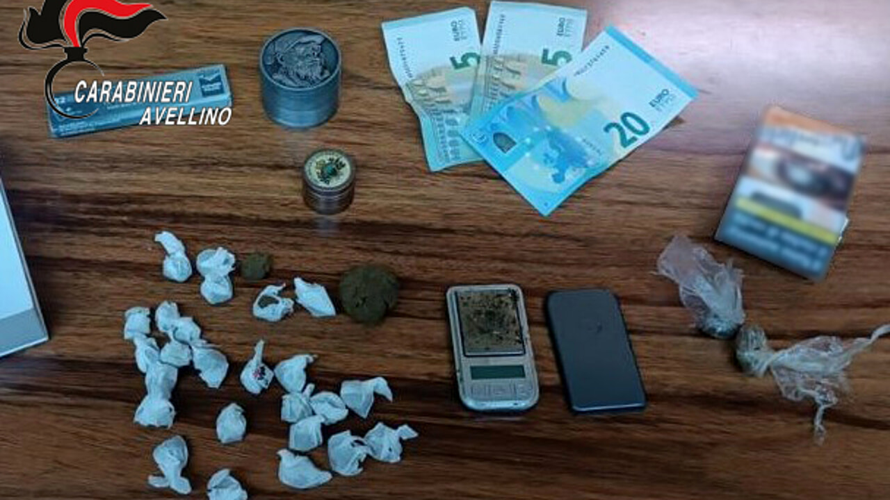 spaccio droga sala giochi montemiletto arrestato