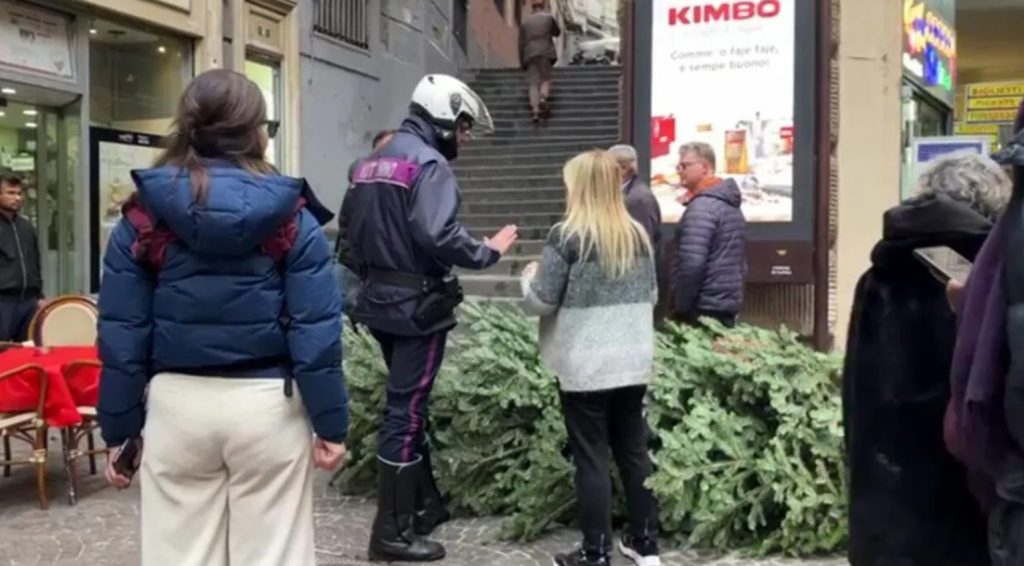 rubare albero Natale Teatro Augusteo Napoli