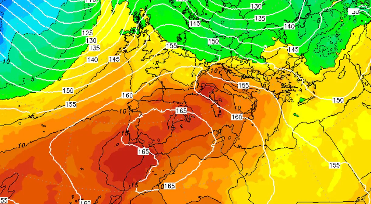 meteo caldo temperature anticiclone africano