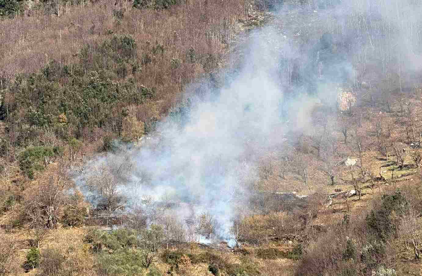 ravello incendio sterpaglie sambuco oggi 28 gennaio