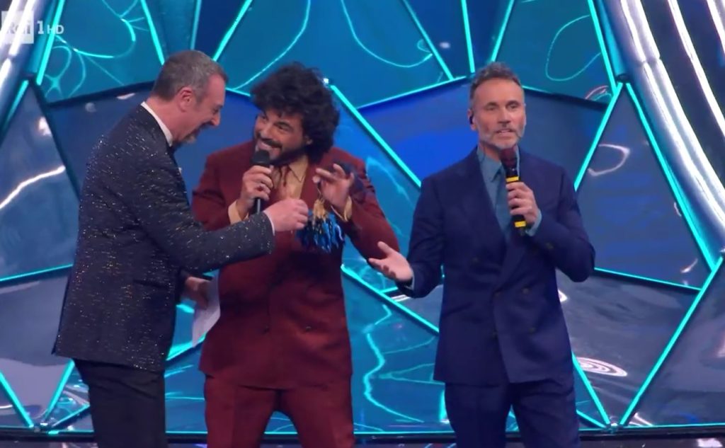 Sanremo 2024 abiti Renga Nek prima serata