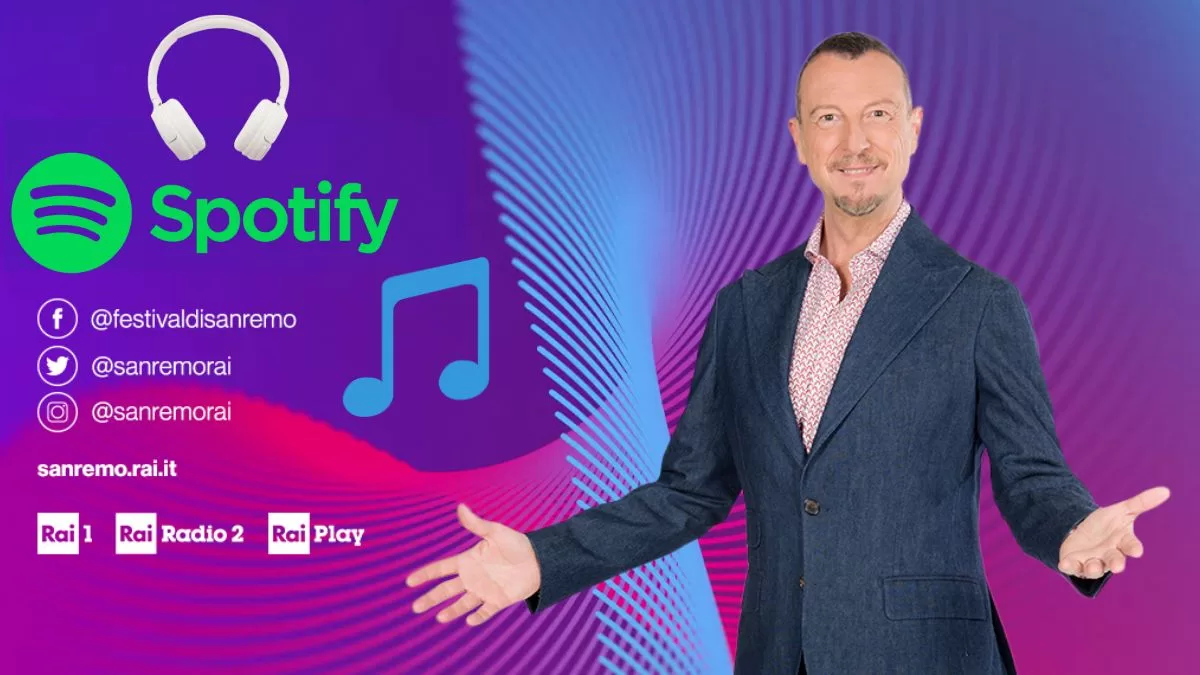 Sanremo 2024 classifica brani ascoltati Spotify