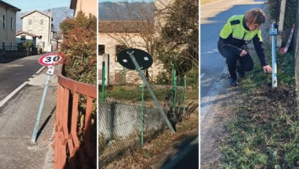 treviso abbatte trattore cartelli stradali chi è cartelman