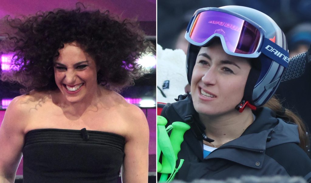 Sanremo 2024 Federica Brignone saluti Sofia Goggia