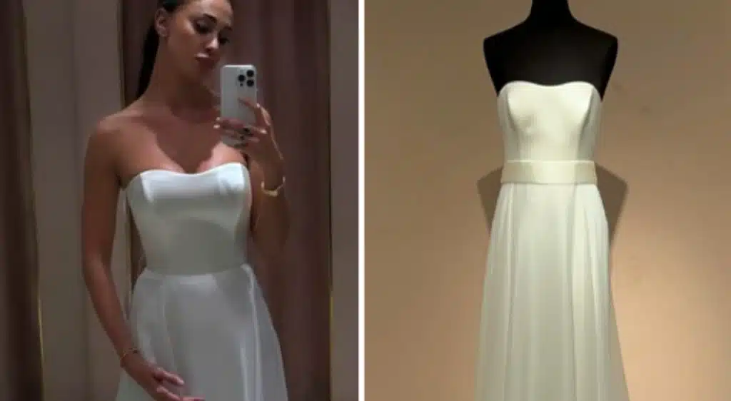 belen vestito sposa selfie