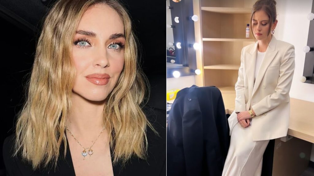 Chiara Ferragni backstage Fazio chi era con lei