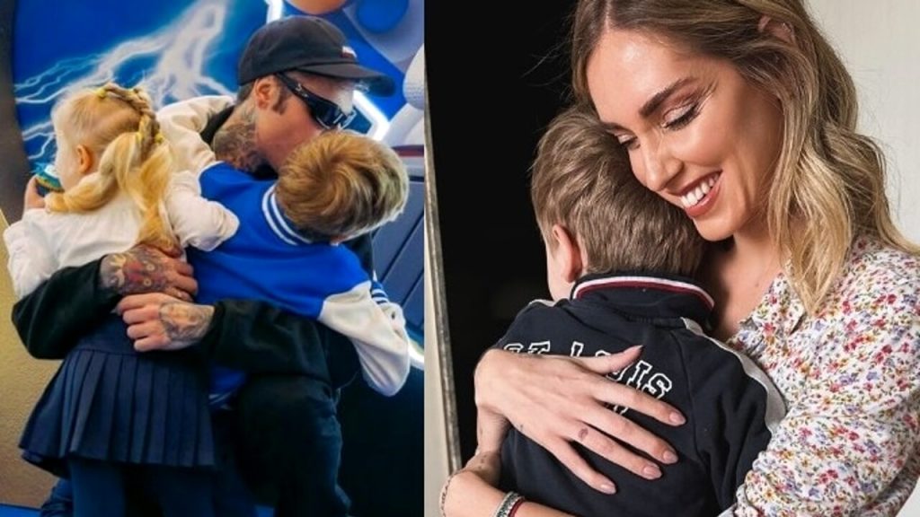 Fedez Chiara Ferragni fotografano figli solo spalle