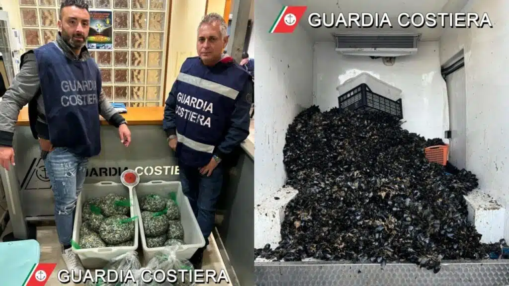 Castel Volturno sequestro cozze 13 aprile