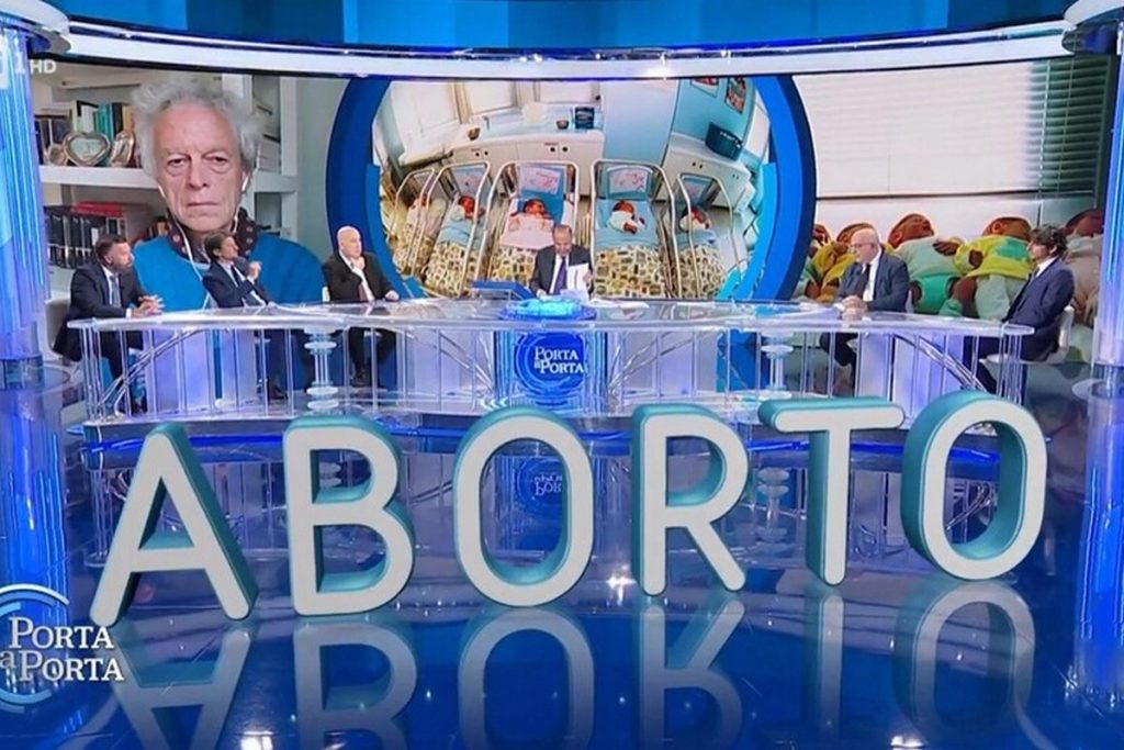 Porta Porta uomini parlano aborto polemica