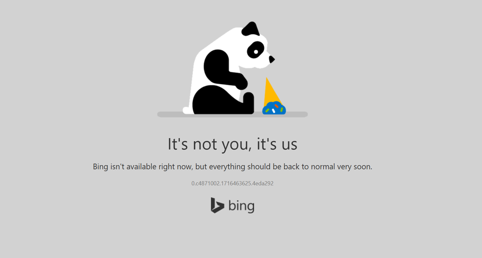 Bing down motore ricerca Microsoft