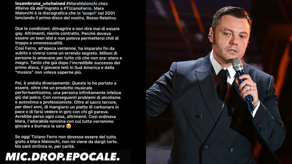 Tiziano Ferro articolo contro Mara Maionchi