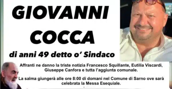 sarno spunta manifesto funebre ex sindaco cocca