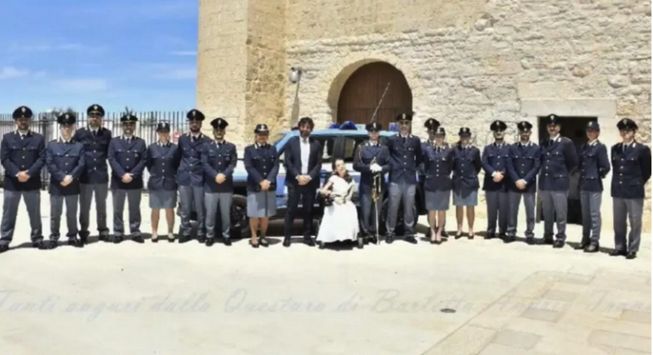 poliziotto sposa compagna malata sma