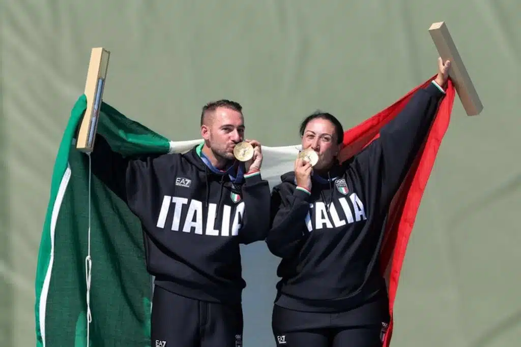 diana bacosi gabriele rossetti medaglia oro tiro volo olimpiadi