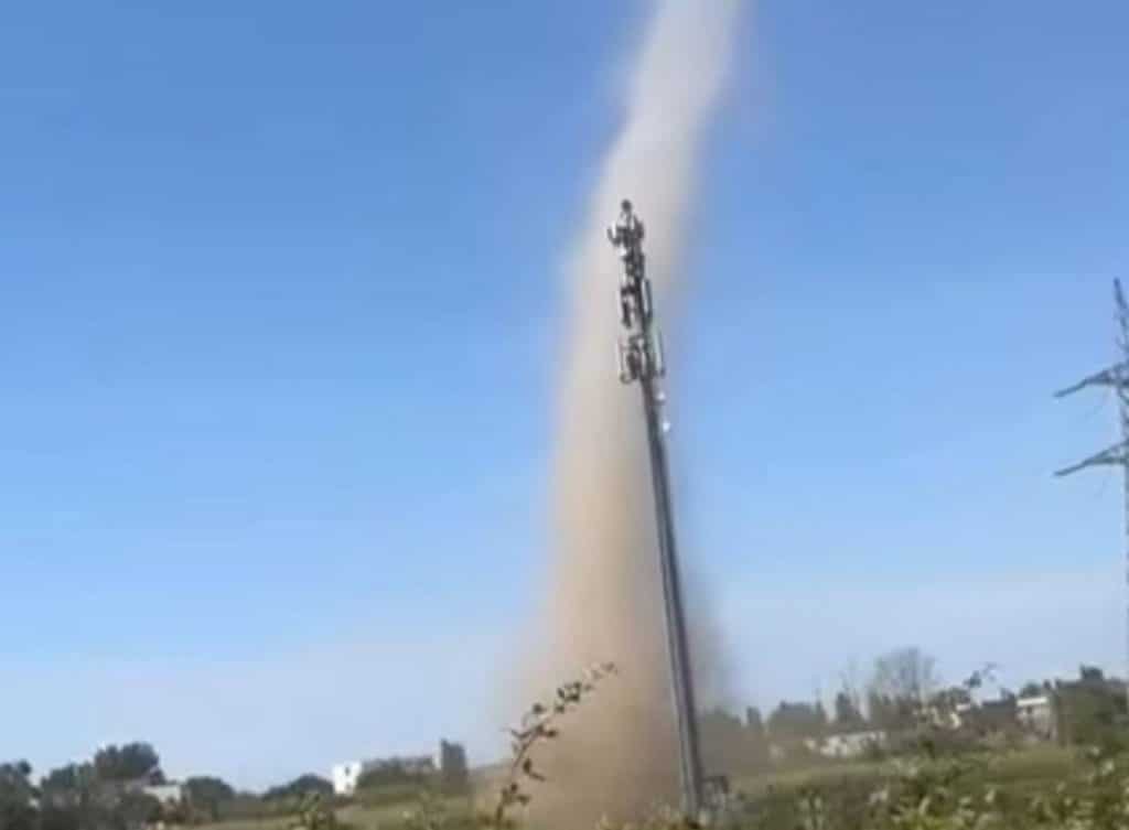 Afragola allarme tornado diavolo sabbia