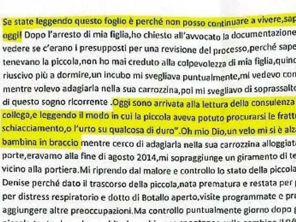 Suicidio Pontecagnano lettera Gerarda Picciariello morte nipotina