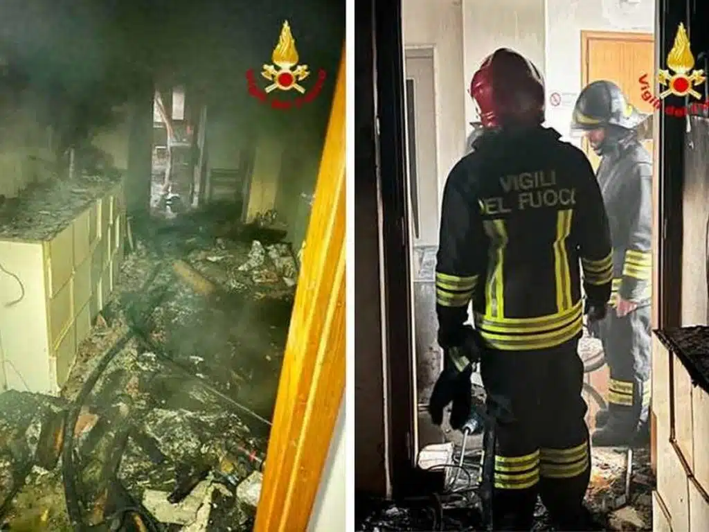 napoli incendio casa morto