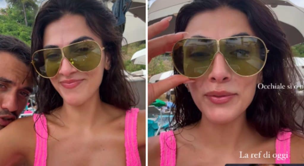 Giulia Salemi Pierpaolo Pretelli gag spiaggia