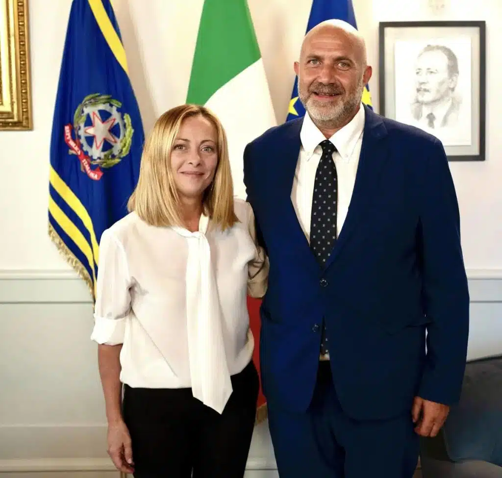 Incontro fra Giorgia Meloni ed il sindaco di Amatrice