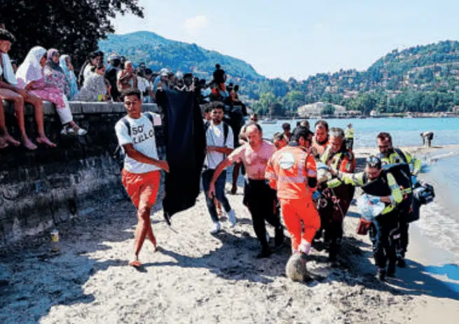 muore tuffo lago como