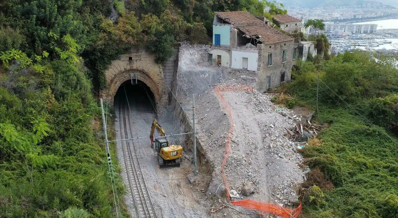 Il cantiere sulla linea storica