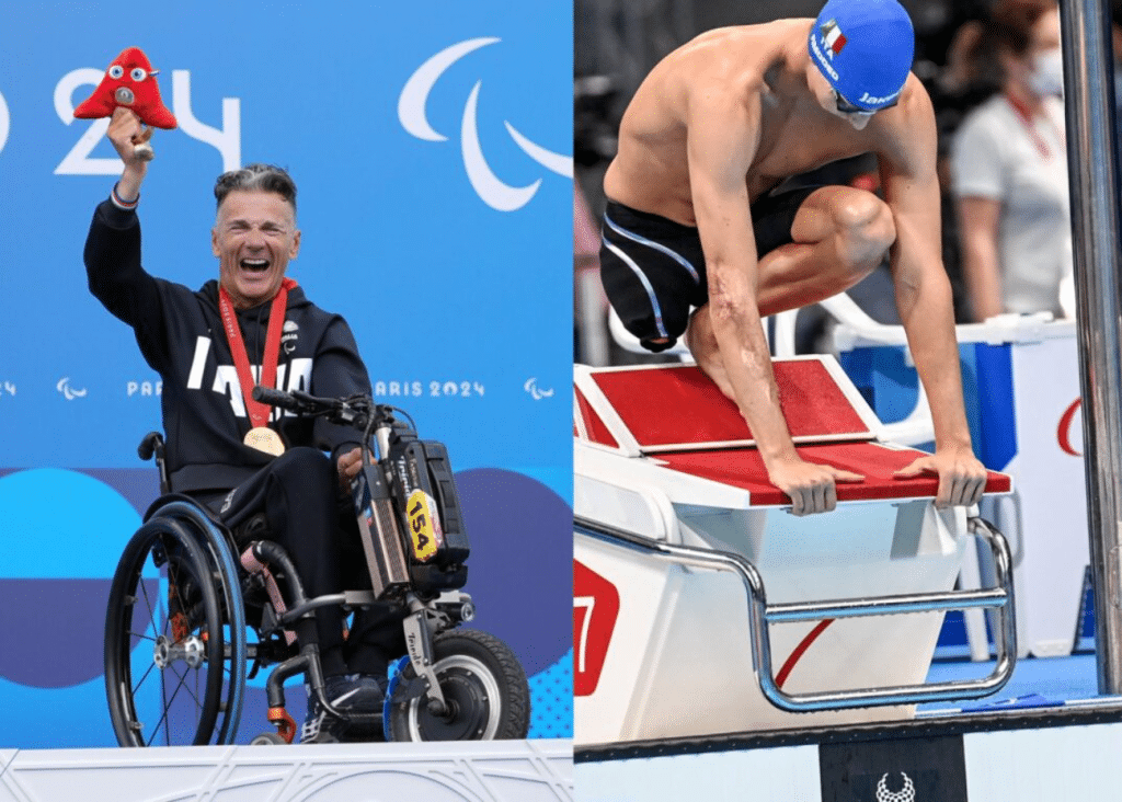 la conquista dell’oro di Alberto Amodeo nei 400 stile libero e Fabrizio Cornegliani nella crono su strada