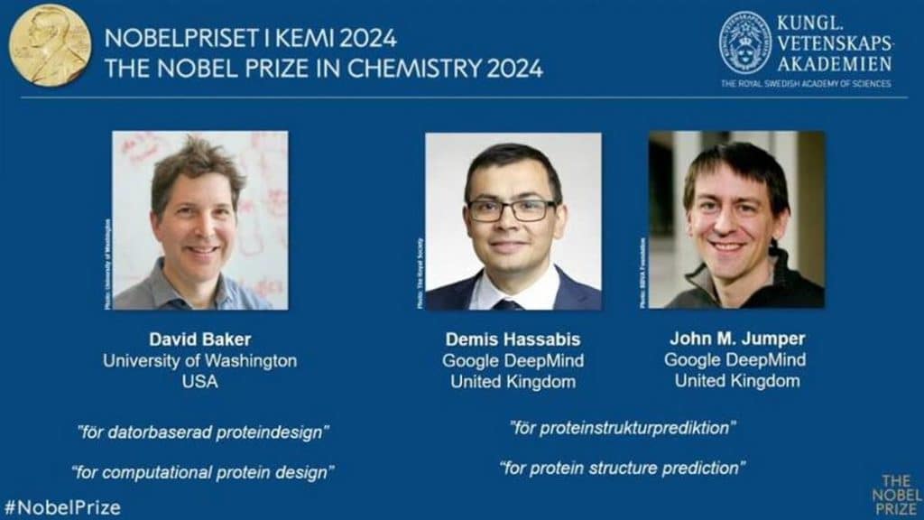 premio nobel chimica 2024 David Baker Demis Hassabis John Jumper chi sono