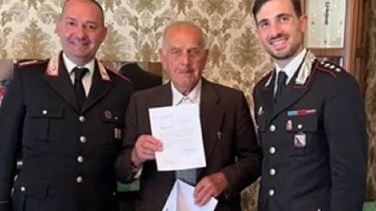 Torchiara: l’Arma dei Carabinieri festeggia i 97 anni di Domenico Greco