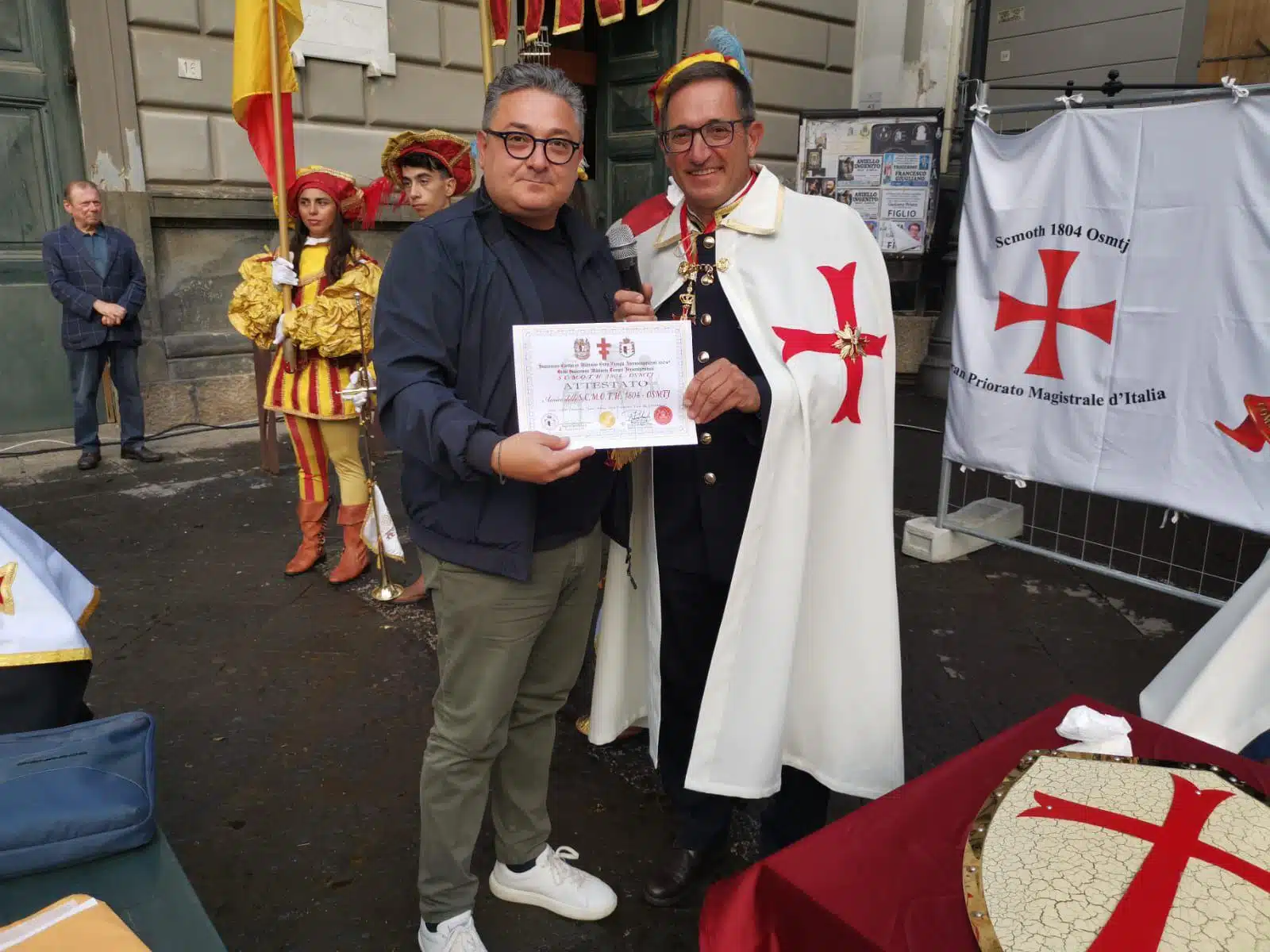 Templari a Sarno con il sindaco