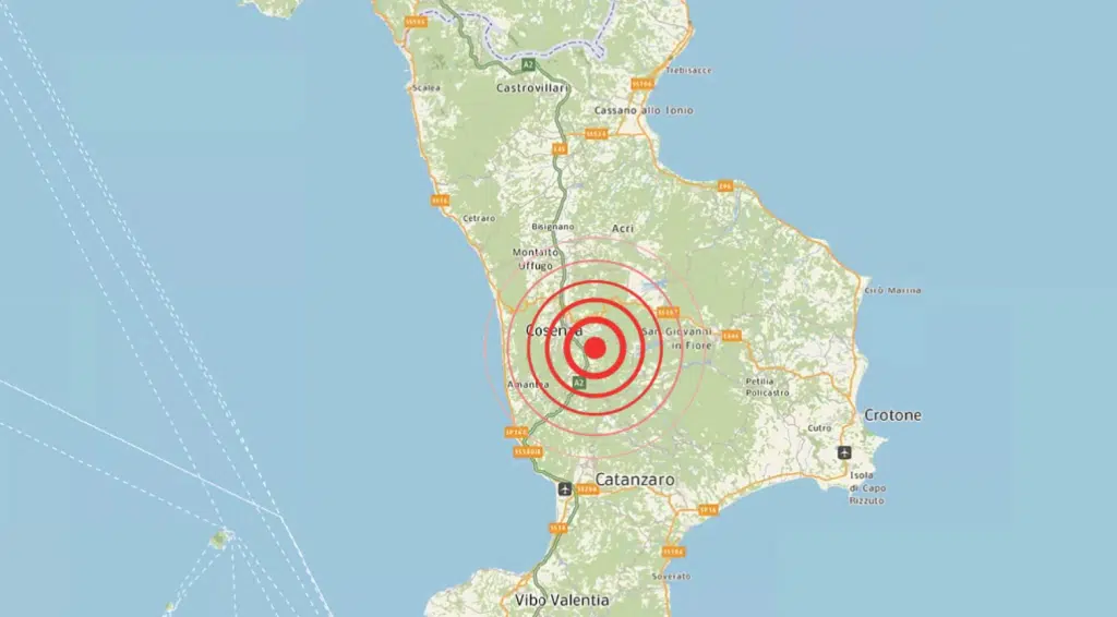 terremoto cosenza calabria