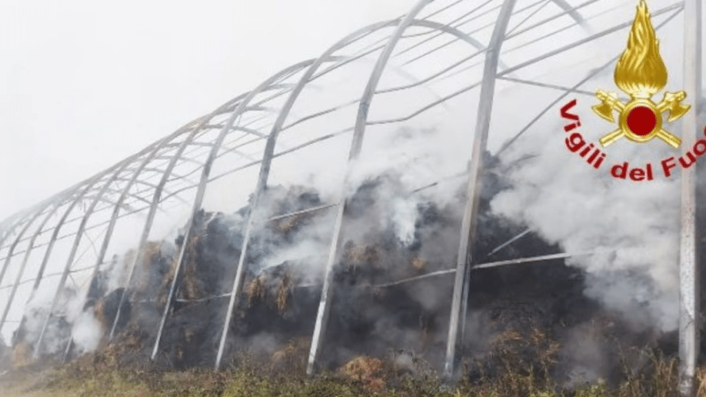 Incendio distrugge 750 rotoballe in un fienile di Gavirate: denunciati 3 ragazzini minorenni