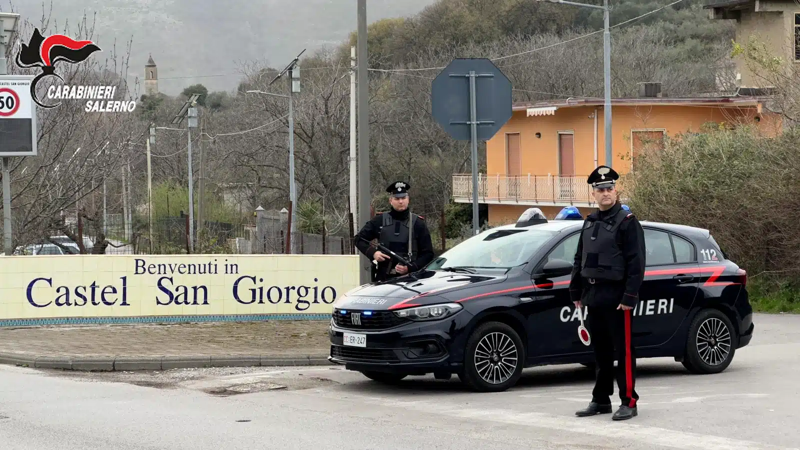 Castel San Giorgio arrestato resistenza pubblico ufficiale