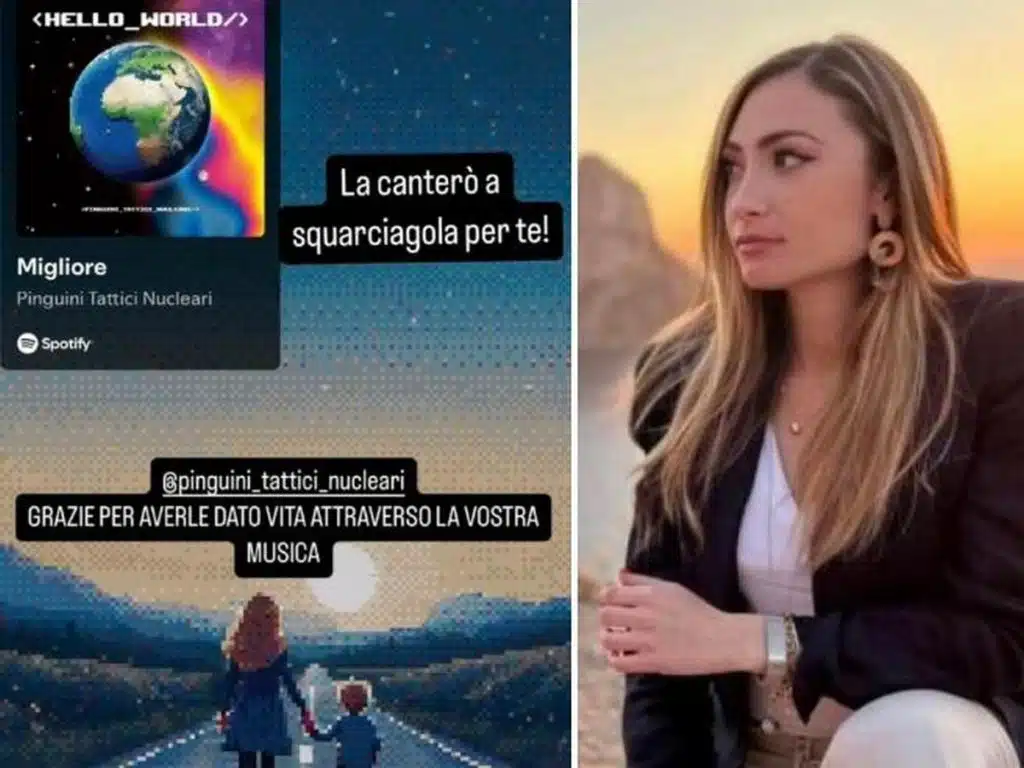 canzone pinguini tattici nucleari giulia tramontano dedica sorella